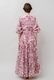 Print Cotton Wrap Tiered Long Dress