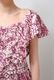 Print Cotton Frill Sholder Middle Dress