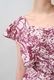 Print Cotton Frill Sholder Middle Dress