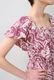 Print Cotton Frill Sholder Middle Dress