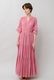 Cotton Gather Tiered Wrap Long Dress