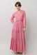 Cotton Gather Tiered Wrap Long Dress