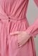 Cotton Gather Tiered Wrap Long Dress