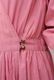 Cotton Gather Tiered Wrap Long Dress