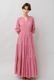 Cotton Gather Tiered Wrap Long Dress