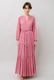 Cotton Gather Tiered Wrap Long Dress