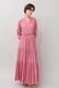 Cotton Gather Tiered Wrap Long Dress