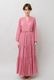 Cotton Gather Tiered Wrap Long Dress