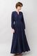 Cotton Gather Tiered Wrap Long Dress