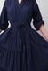 Cotton Gather Tiered Wrap Long Dress