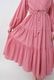 Cotton Gather Tiered Wrap Middle Dress