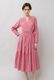 Cotton Gather Tiered Wrap Middle Dress