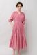 Cotton Gather Tiered Wrap Middle Dress