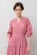 Cotton Gather Tiered Wrap Middle Dress