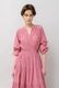 Cotton Gather Tiered Wrap Middle Dress