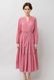 Cotton Gather Tiered Wrap Middle Dress