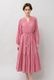 Cotton Gather Tiered Wrap Middle Dress