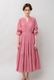 Cotton Gather Tiered Wrap Middle Dress