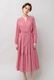 Cotton Gather Tiered Wrap Middle Dress