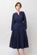 Cotton Gather Tiered Wrap Middle Dress