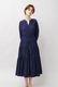 Cotton Gather Tiered Wrap Middle Dress