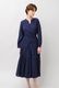 Cotton Gather Tiered Wrap Middle Dress