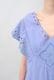 Cut Work Embroidery Cotton Poplin Flare Middle Dress