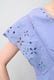 Cut Work Embroidery Cotton Poplin Flare Middle Dress