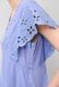 Cut Work Embroidery Cotton Poplin Flare Middle Dress