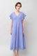 Cut Work Embroidery Cotton Poplin Flare Middle Dress