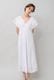 Cut Work Embroidery Cotton Poplin Flare Middle Dress