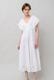 Cut Work Embroidery Cotton Poplin Flare Middle Dress