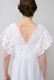 Cut Work Embroidery Cotton Poplin Flare Middle Dress