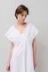 Cut Work Embroidery Cotton Poplin Flare Middle Dress