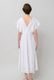 Cut Work Embroidery Cotton Poplin Flare Middle Dress