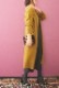 Wool Long Knit Gown Velvet Button