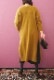 Wool Long Knit Gown Velvet Button