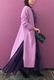 Wool Long Knit Gown Velvet Button Rose Pink