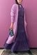 Wool Long Knit Gown Velvet Button Rose Pink