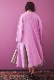 Wool Long Knit Gown Velvet Button Rose Pink