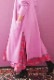 Wool Long Knit Gown Velvet Button Rose Pink