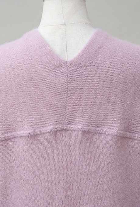 Wool Long Knit Gown Velvet Button