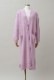 Wool Long Knit Gown Velvet Button