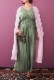 Wool Long Knit Gown Velvet Button