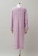 Wool Long Knit Gown Velvet Button