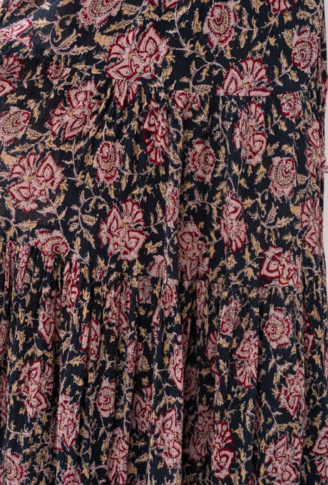 【丈詰めあり】Velnica. ヴェルニカ　フラワープリントドレス　ティアード 丈詰めあり】Velnica. ヴェルニカ フラワープリントドレス