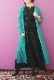 Wool Long Knit Gown Velvet Button