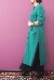Wool Long Knit Gown Velvet Button