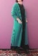 Wool Long Knit Gown Velvet Button