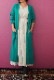 Wool Long Knit Gown Velvet Button